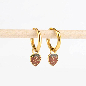 Шарм-подвеска в виде ягоды Mrs. Ertha "Glitter Strawberrie", 2 шт